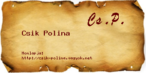 Csik Polina névjegykártya